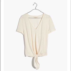 Texture & Thread V-Neck Modern Tie-Front Top
